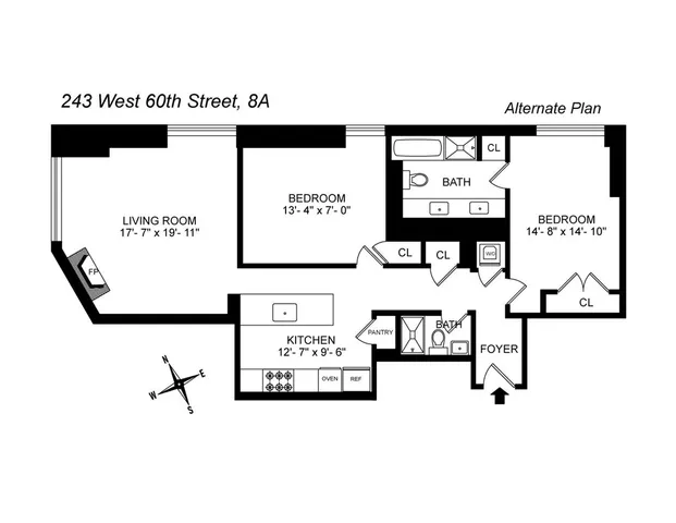 $1,495,000 | 243 West 60th Street, Unit 8A | Upper West Side