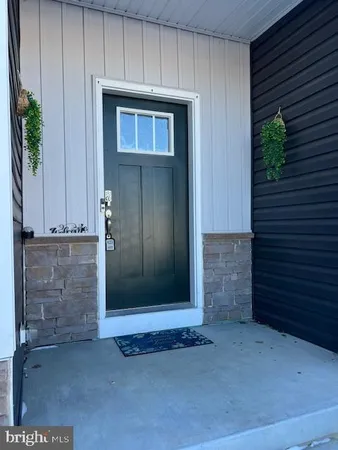 a view of front door of house