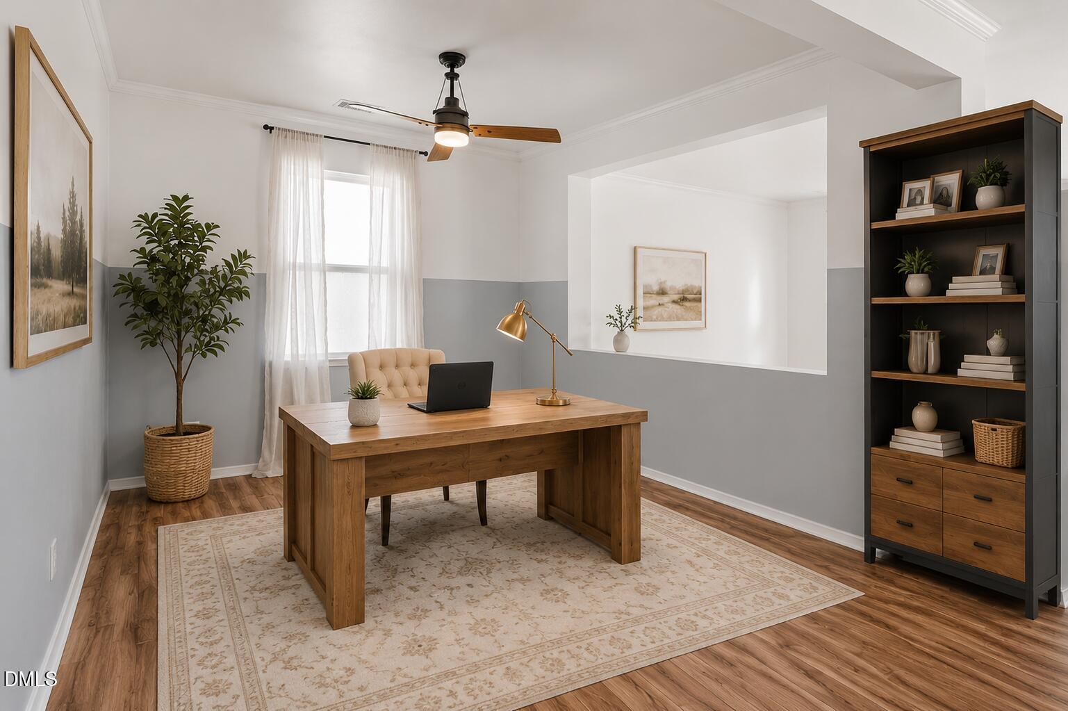 124 Daneborg Road Durham, NC 27703 - Photo 16 of 40 a view of a workspace with furniture and window