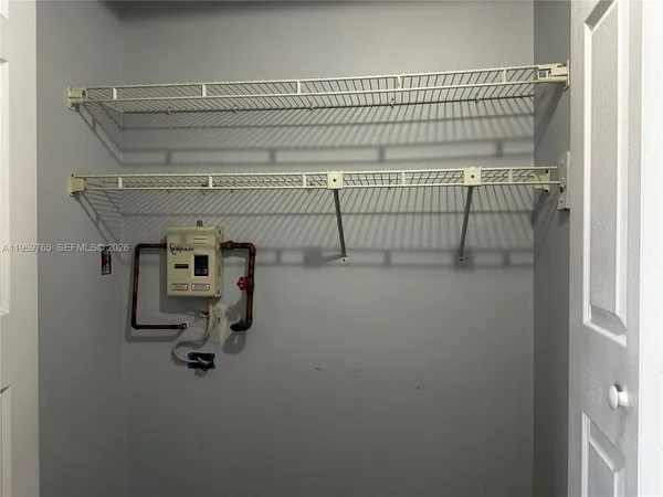 a view of water heater room