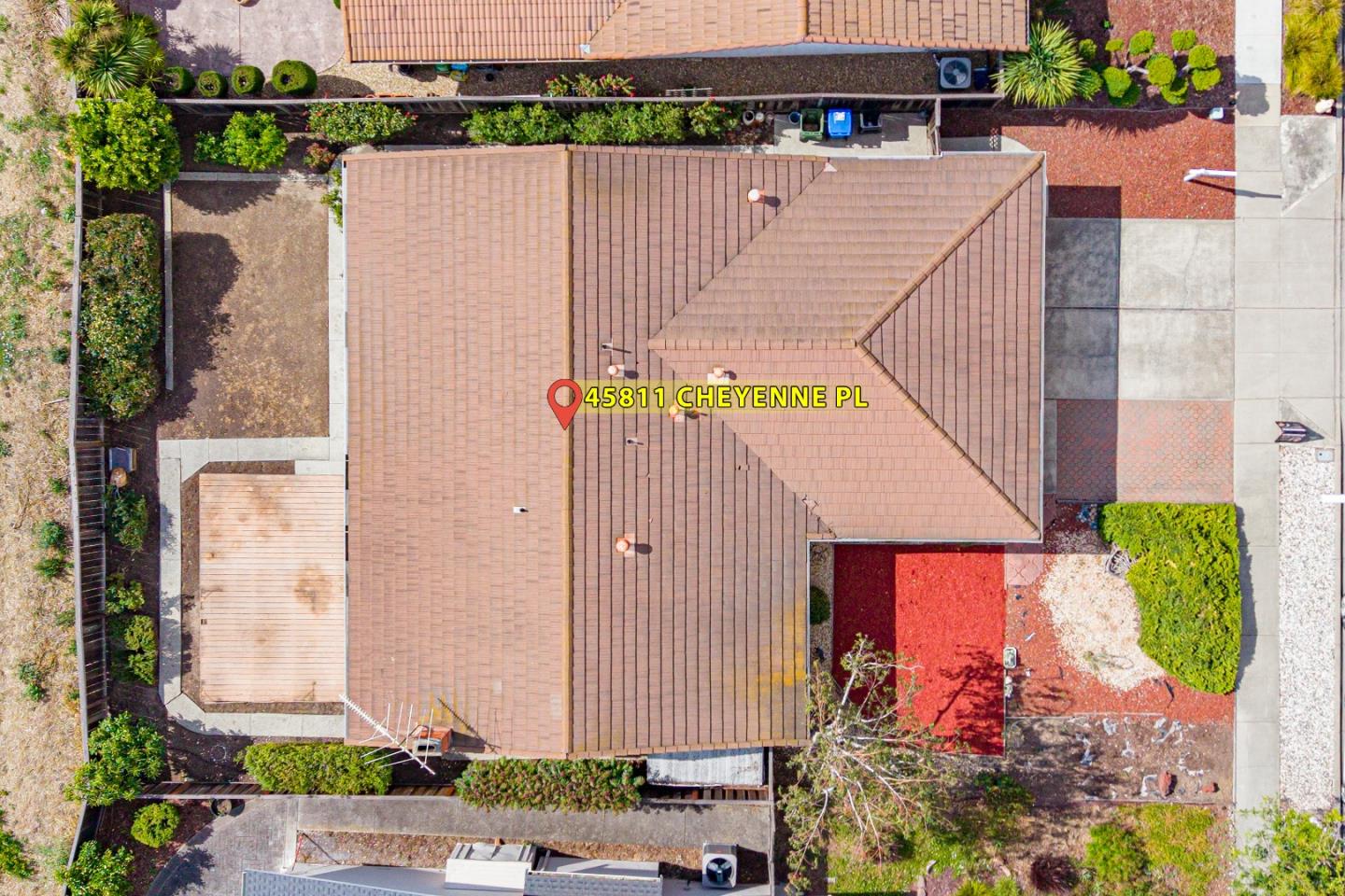 45811 Cheyenne Place Fremont, CA 94539 - Photo 4 of 44 an aerial view of a house with a swimming pool
