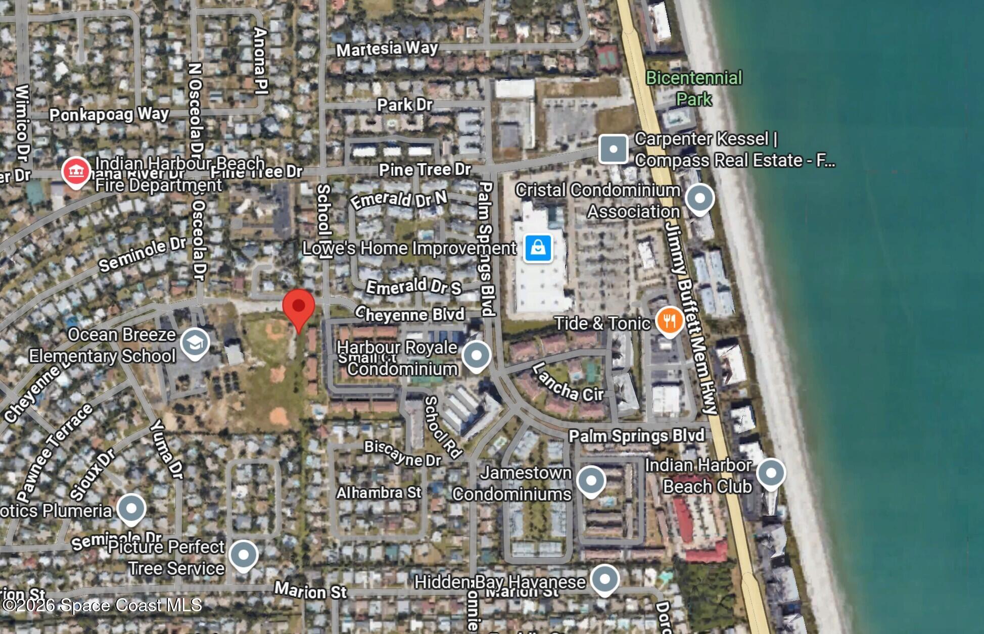 412 School Road, Unit 88 Indian Harbour Beach, FL 32937 - Photo 46 of 50 7 minutes walk to the beach! google map