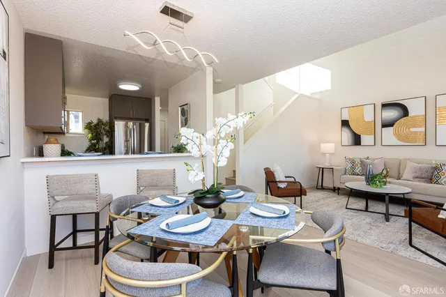 an aerial view of multiple house