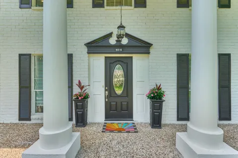 a front view of a house with entryway