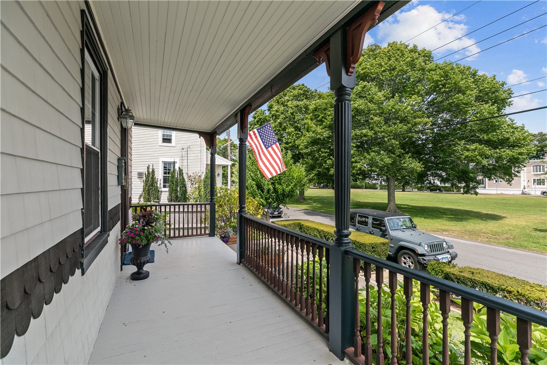 23 Clinton Street Newport, RI 02840 - Photo 4 of 45 Covered porch looking over Spenser Park