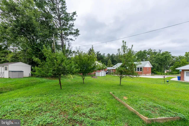 a view of a yard in front of a house