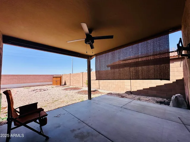 a outdoor space with a couch