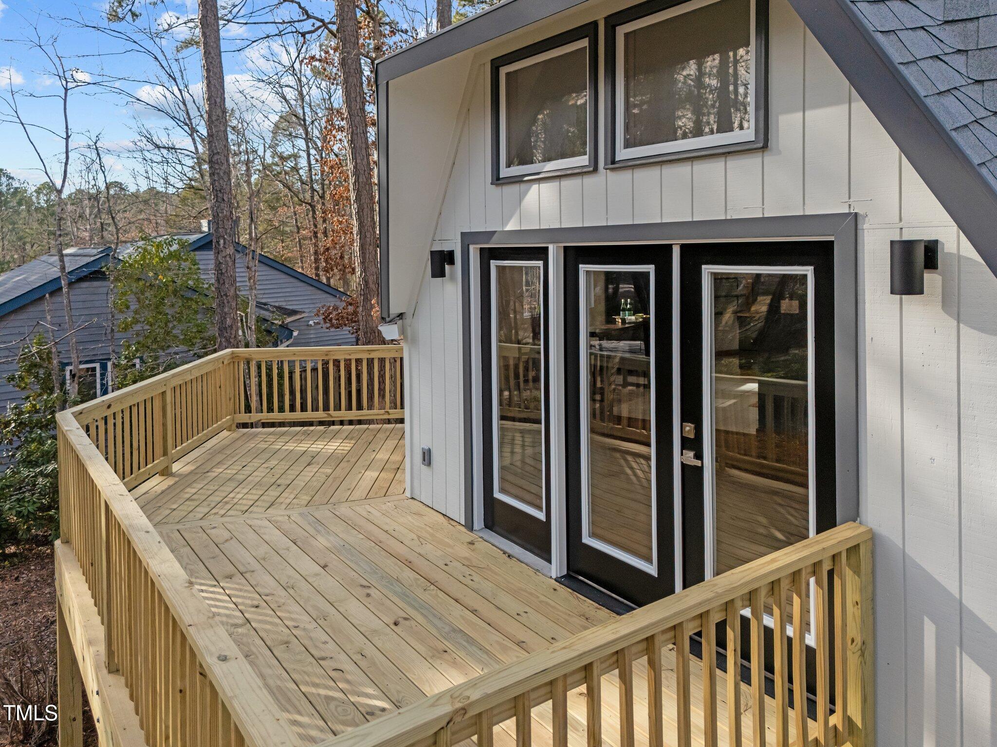 419 Obie Drive Durham, NC 27713 - Photo 26 of 33 a view of balcony and wooden floor