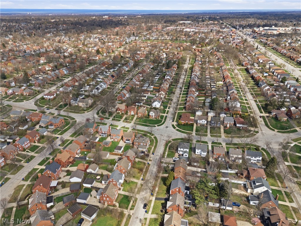 2552 Channing Road Cleveland, OH 44118 - Photo 31 of 33 Aerial view of neighborhood featuring Walter Stinson Community Park ("The Walt") within walking distance.