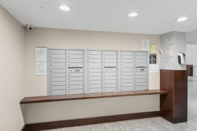a view of walk in closet with window and cabinet