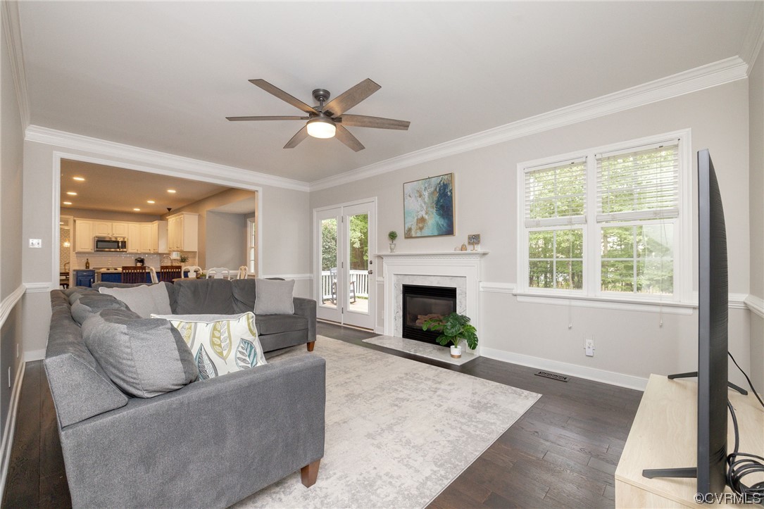 15725 Fox Marsh Drive Moseley, VA 23120 - Photo 25 of 50 a living room with furniture and a fireplace