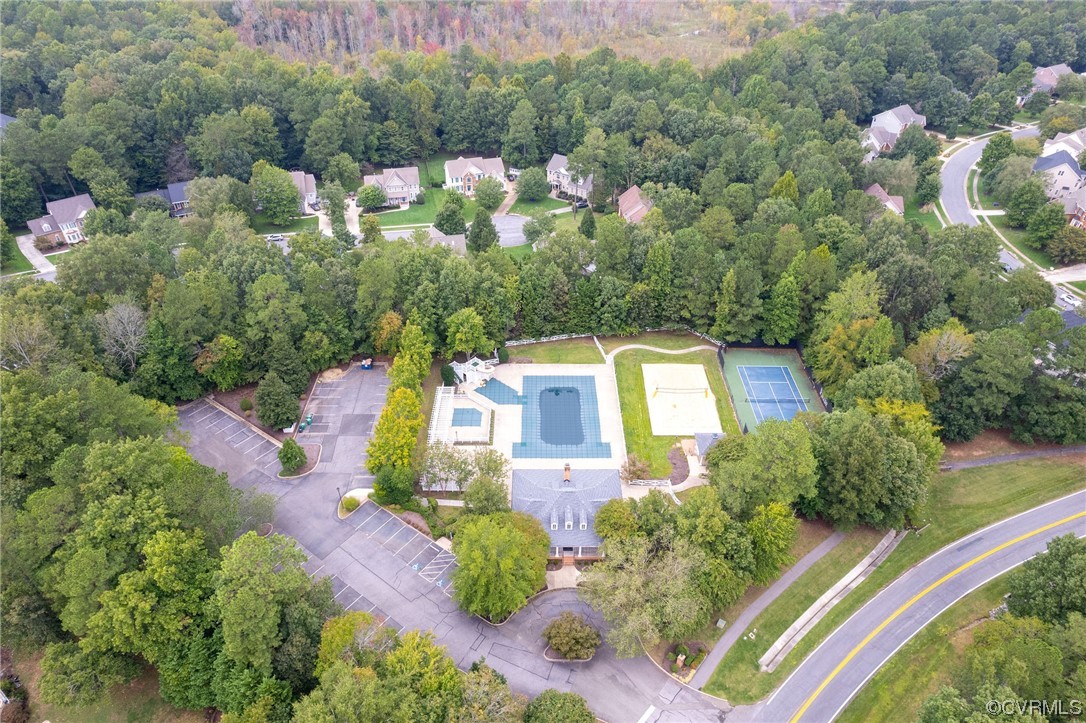 15725 Fox Marsh Drive Moseley, VA 23120 - Photo 48 of 50 an aerial view of a house with a yard basket ball court and outdoor seating
