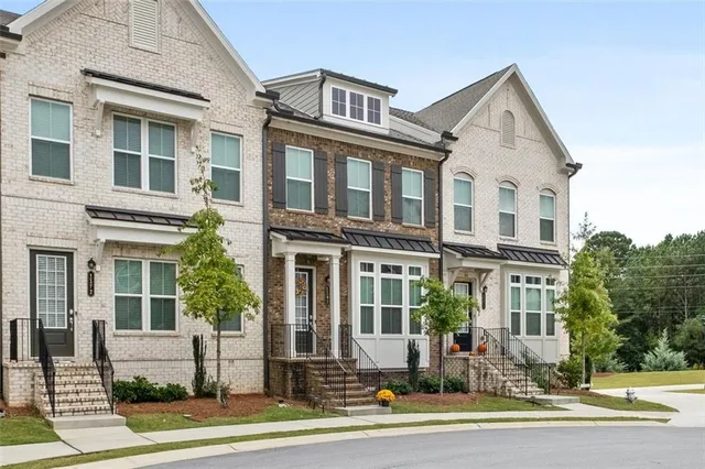 a front view of a building