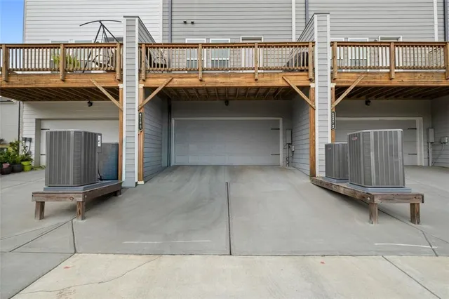 a front view of a building with street view