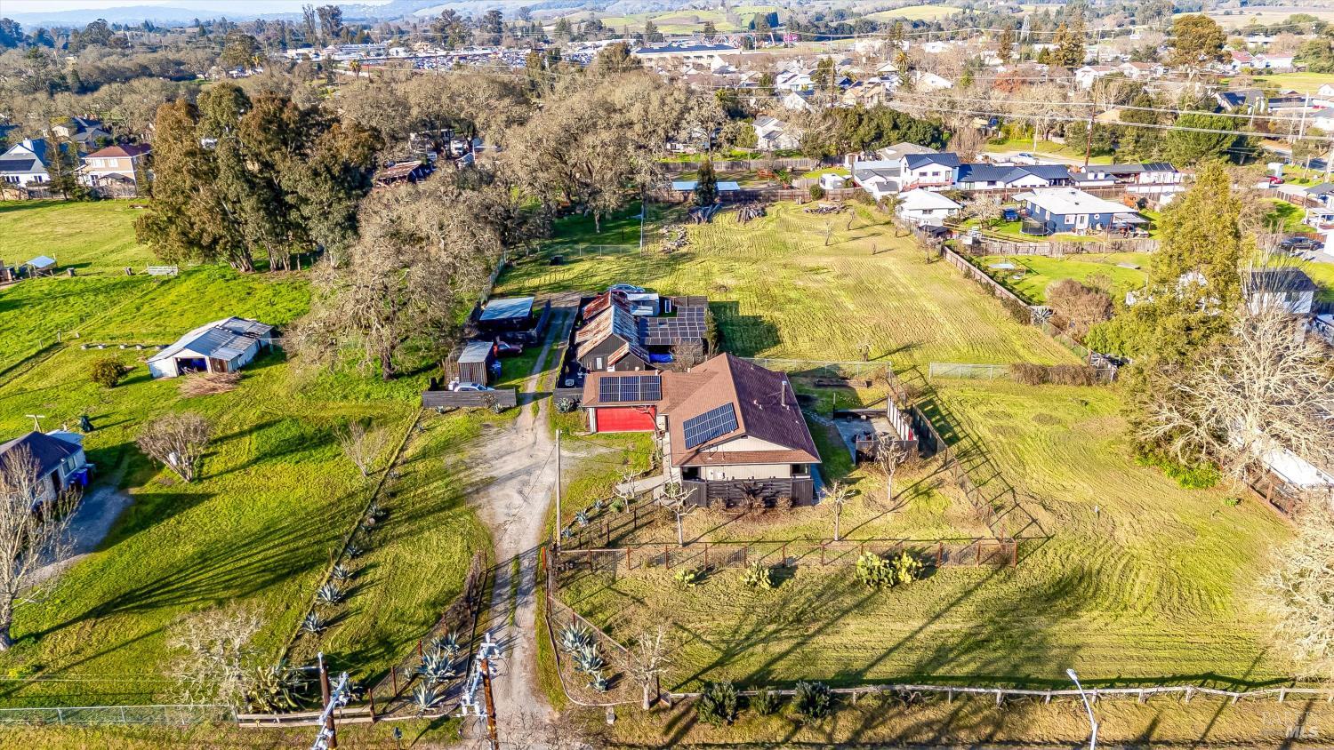 985 Gumview Road Windsor, CA 95492 - Photo 2 of 48 an aerial view of residential houses with outdoor space