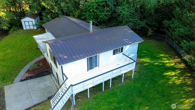 a aerial view of a house