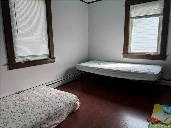 a room with a table and a window