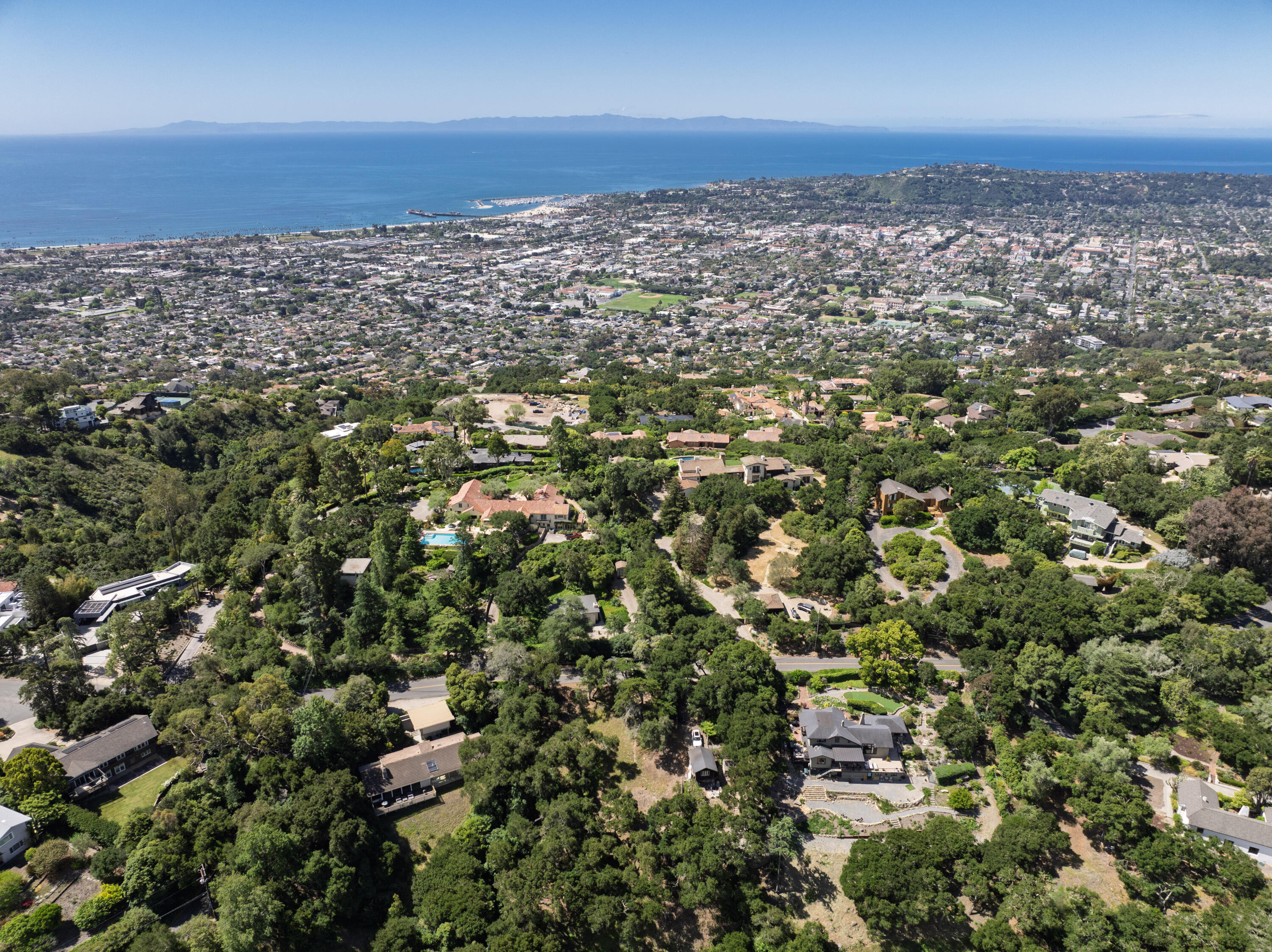 1208 Las Alturas Road Santa Barbara, CA 93103 - Photo 3 of 8 an aerial view of residential building and ocean