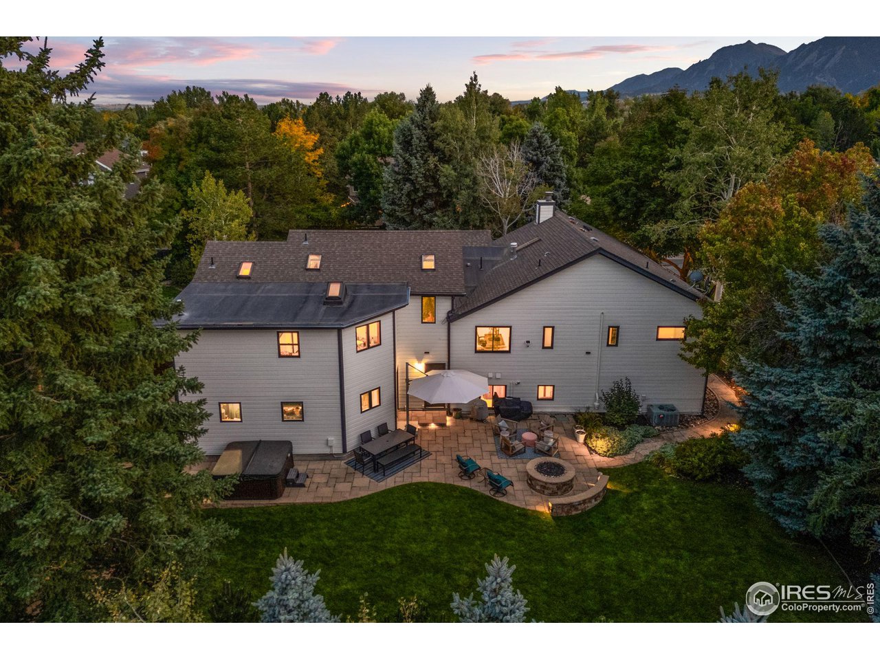 2545 Tamarack Avenue Boulder, CO 80304 - Photo 36 of 40 a aerial view of a house with table and chairs