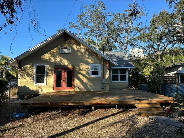 a view of a house with a patio
