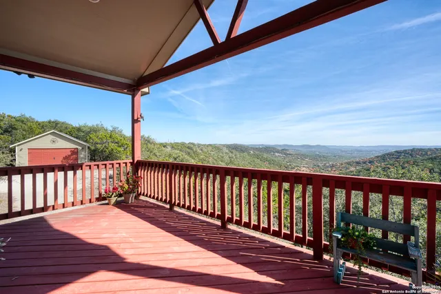 a view of a street from a balcony