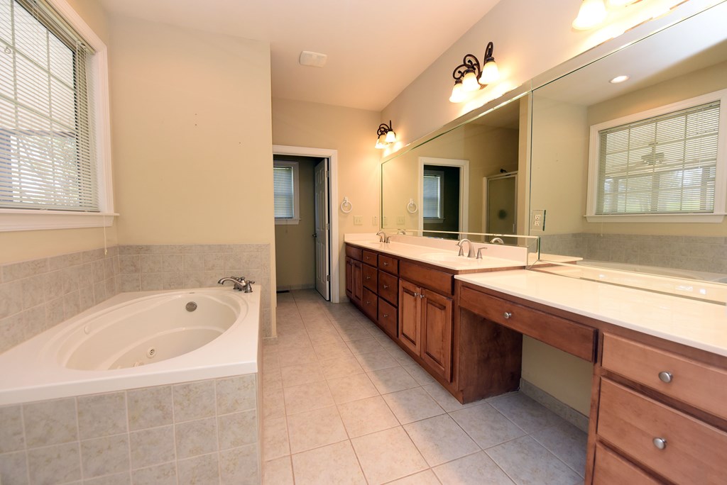 328 Asa Dorsey Road Cleveland, GA 30528 - Photo 12 of 35 a spacious bathroom with a tub sink and mirror