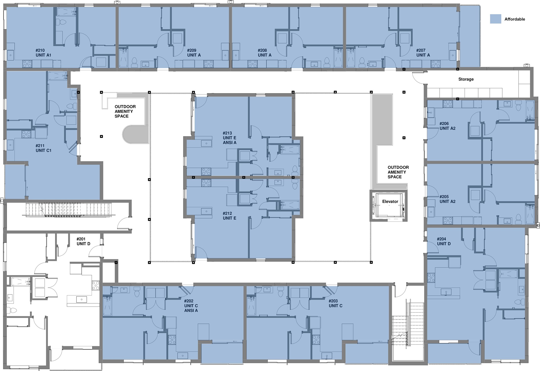 1309 Chicon Street, Unit 202 Austin, TX 78702 - Photo 10 of 16 Level 2 Unit Layout