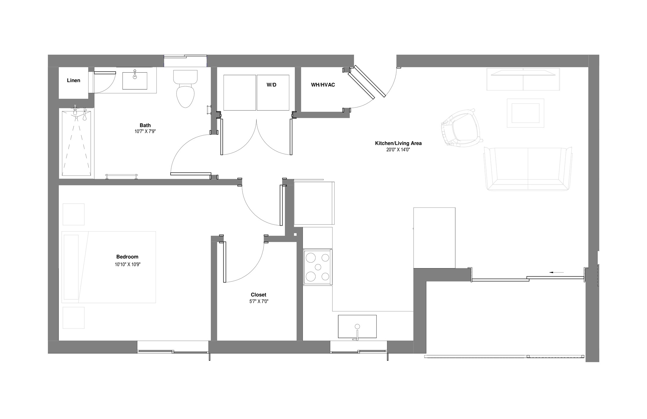 1309 Chicon Street, Unit 202 Austin, TX 78702 - Photo 16 of 16 Floorplan