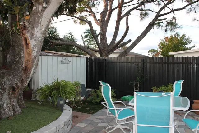 a backyard of a house