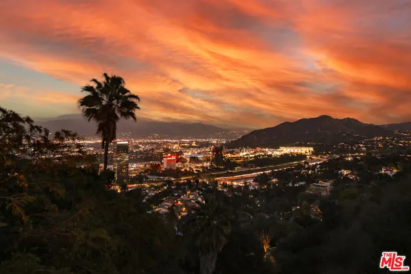 a view of city and mountain