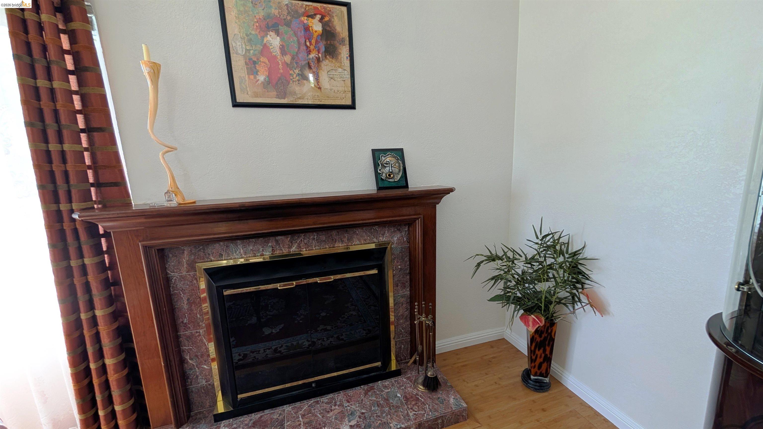 10013 Foxboro Circle San Ramon, CA 94583 - Photo 17 of 39 a living room with a fireplace and potted plant