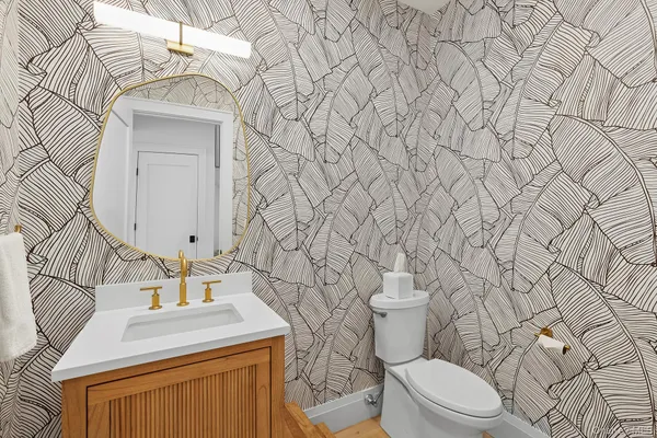 a bathroom with a sink and a toilet