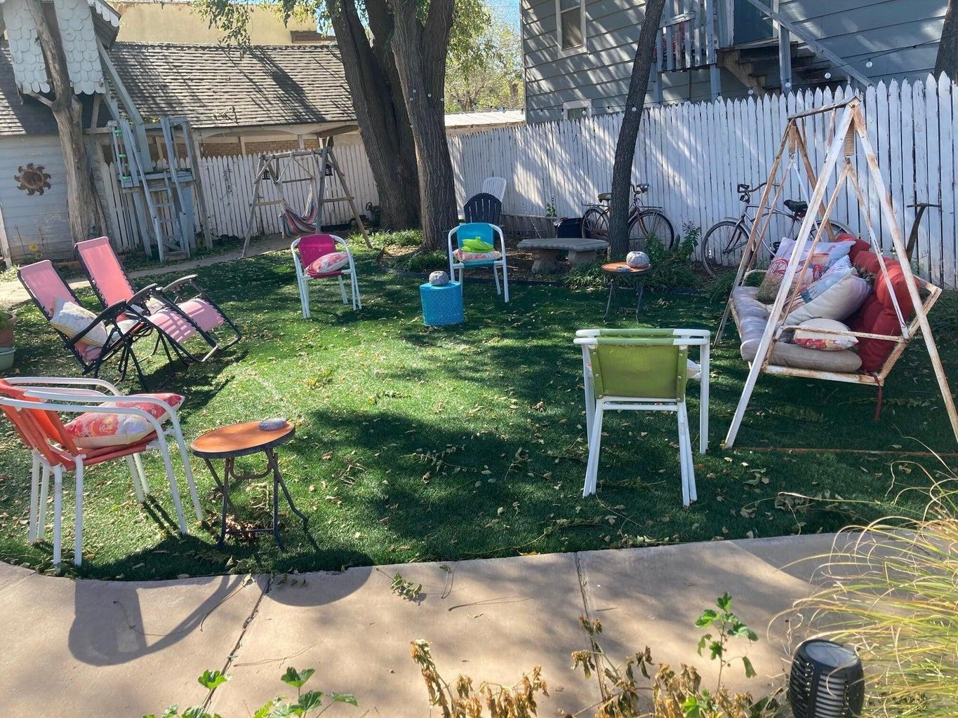 715 Denver Plainview, TX 79072 - Photo 38 of 45 a backyard of a house with table and chairs