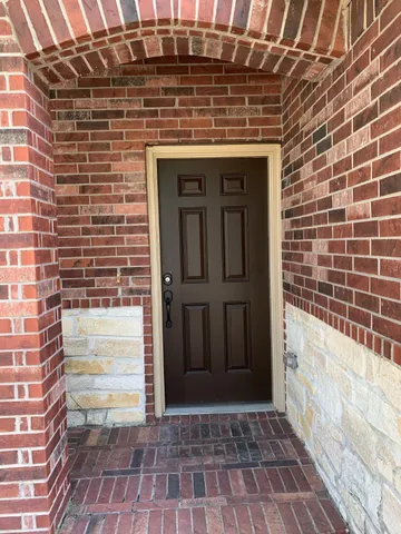 a view of a door of the house