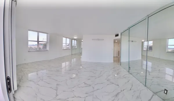 a view of a window in an empty room