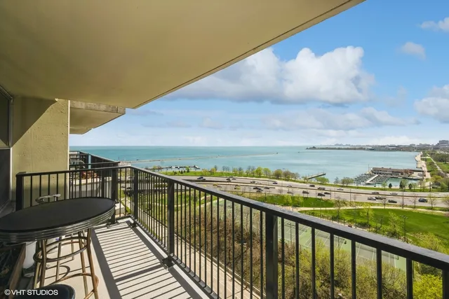 a view of balcony with city view
