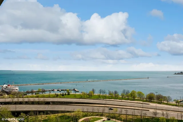 an aerial view of a city