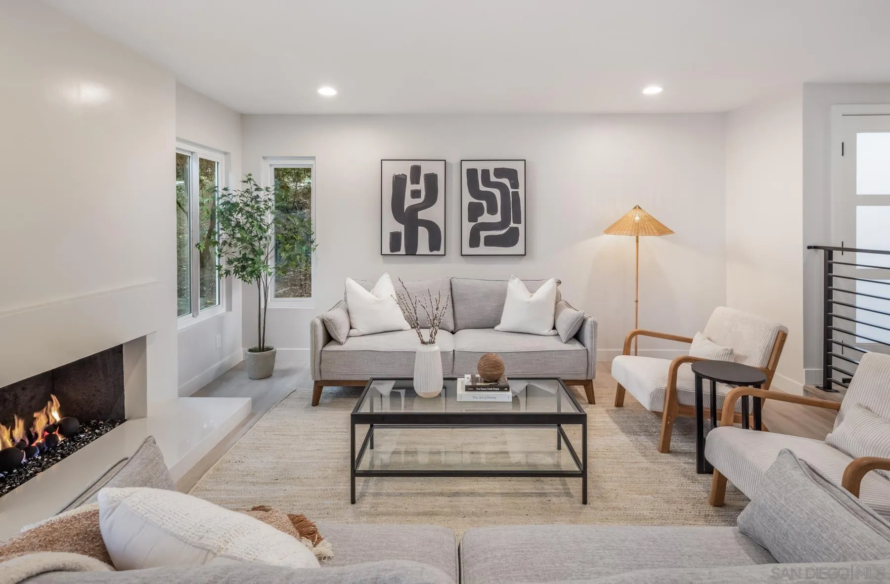 1999 Azure Way Encinitas, CA 92024 - Photo 15 of 27 a living room with furniture and a fireplace
