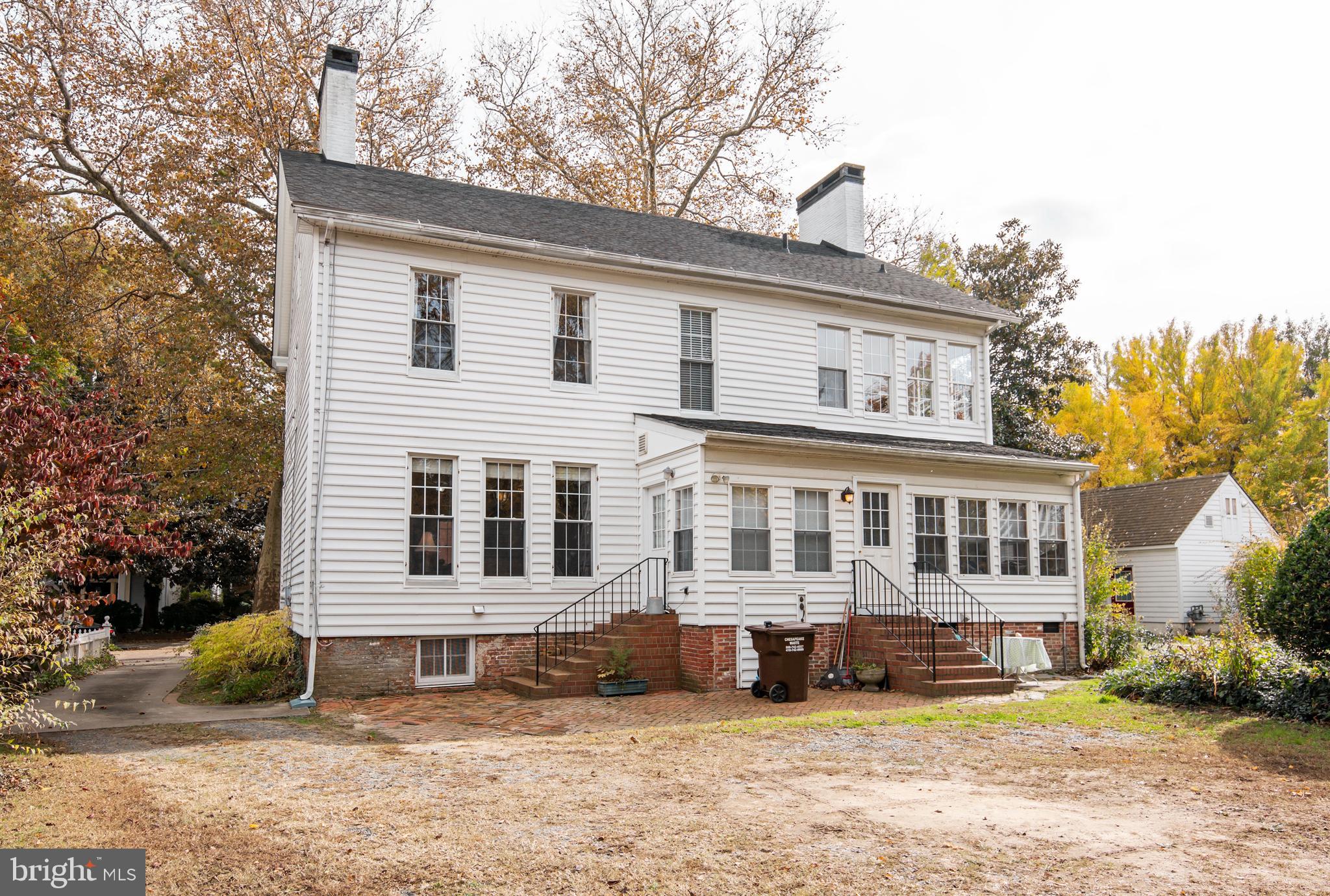 209-211 High Street Cambridge, MD 21613 - Photo 6 of 52 Back of House with Long Sun Porch