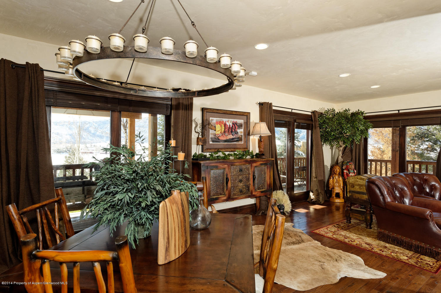356 Hillcrest Drive Basalt, CO 81621 - Photo 9 of 29 a view of a livingroom with furniture and a floor to ceiling window