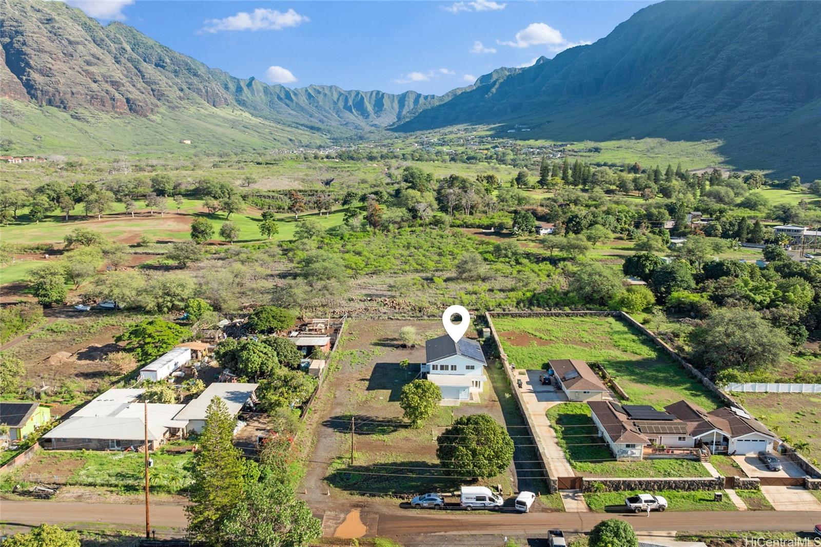 84-1036 Noholio Road Waianae, HI 96792 - Photo 23 of 25 Aerial photo - no neighbors in the back and a beautiful mountain backdrop