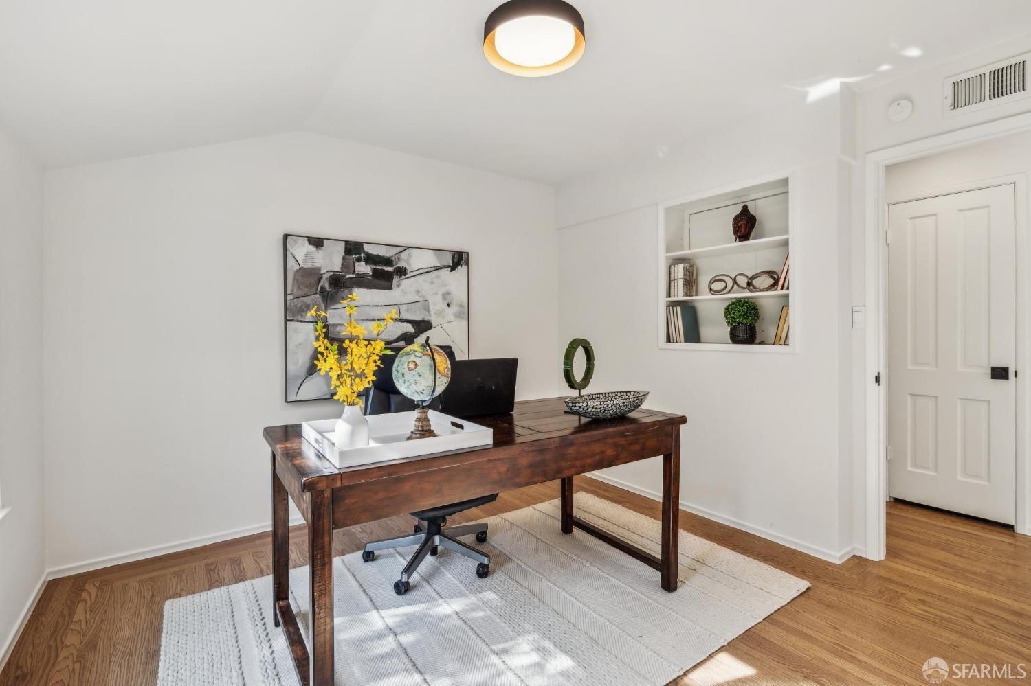 4 La Cuesta Road Orinda, CA 94563 - Photo 32 of 50 a view of a workspace with furniture and wooden floor