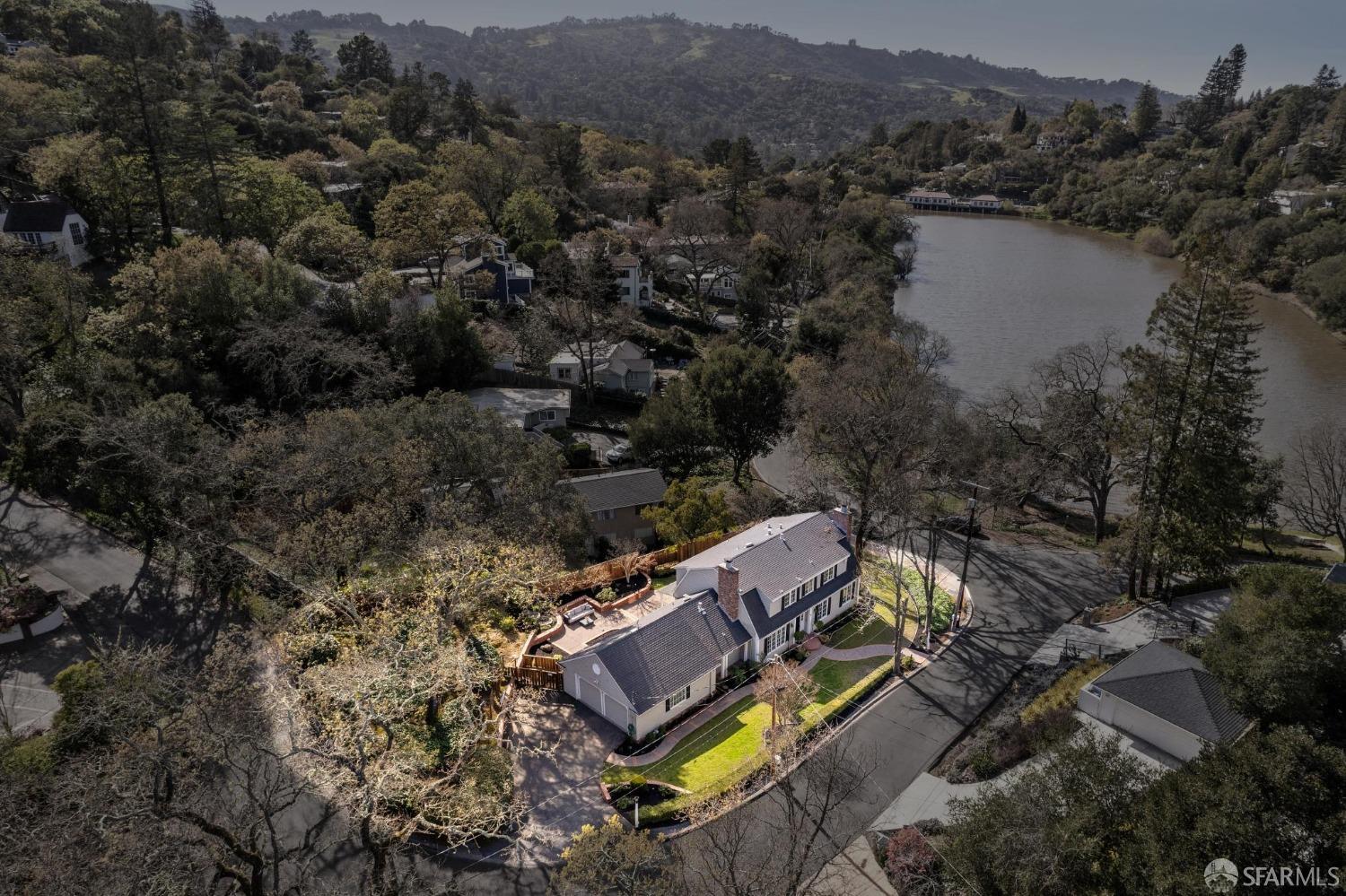 4 La Cuesta Road Orinda, CA 94563 - Photo 43 of 50 an aerial view of a house with a yard and a large trees