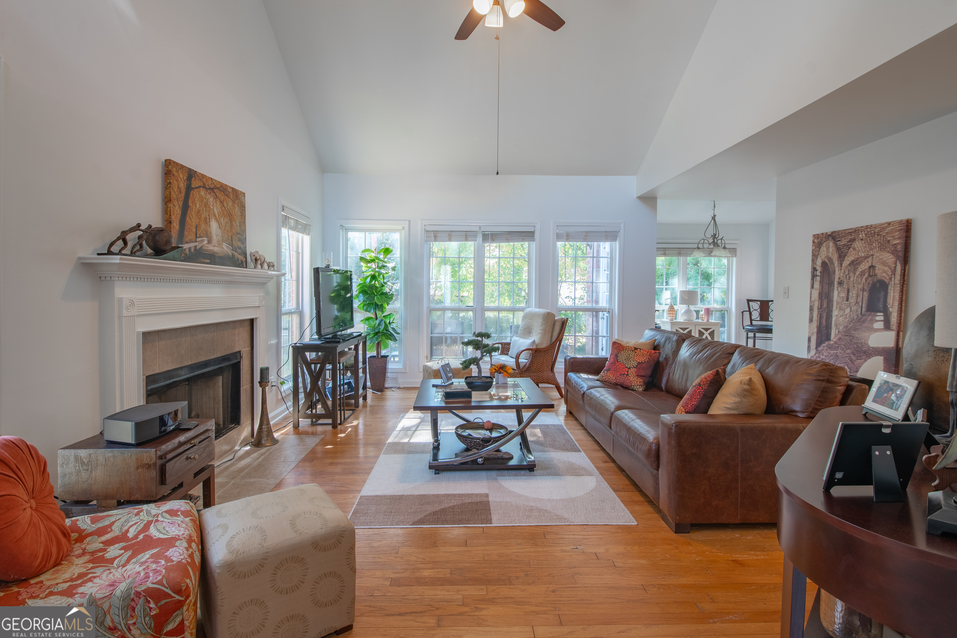 117 Covington Place Athens, GA 30606 - Photo 3 of 33 a living room with furniture and a fireplace