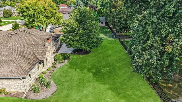 a view of a backyard