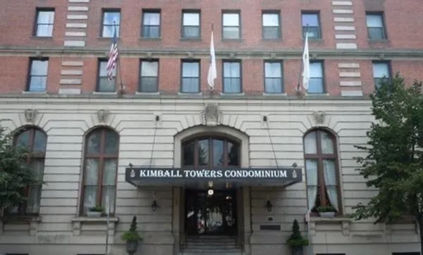 a front view of a building