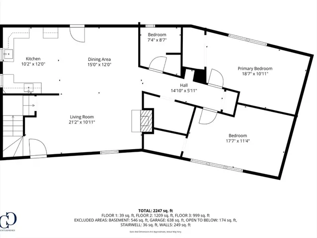 an aerial view of residential house with parking space