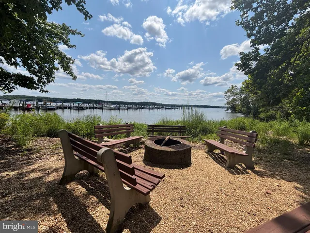 a view of a lake with outdoor space
