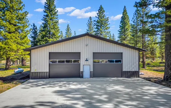 a car parked in a garage