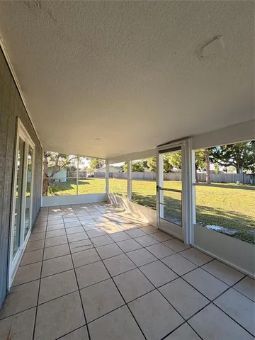 a view of a city from a big room